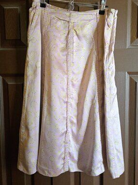 Beautiful Vintage Perry Ellis Silk Lilac Midi Skirt Sz 6